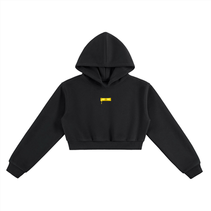 HoneyPack Records Womens Cropped Hoodie