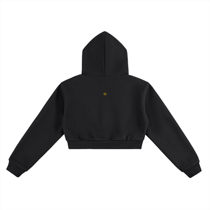 HoneyPack Records Womens Cropped Hoodie
